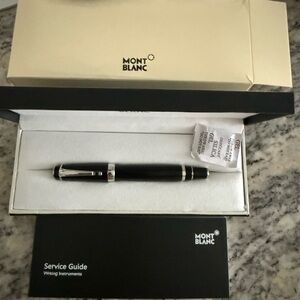 Montblanc Meisterstück Black with Gold Trim rollerball Pen. New in box